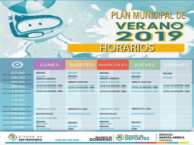 Ya están abiertas las inscripciones para el Plan Municipal de Verano 2019