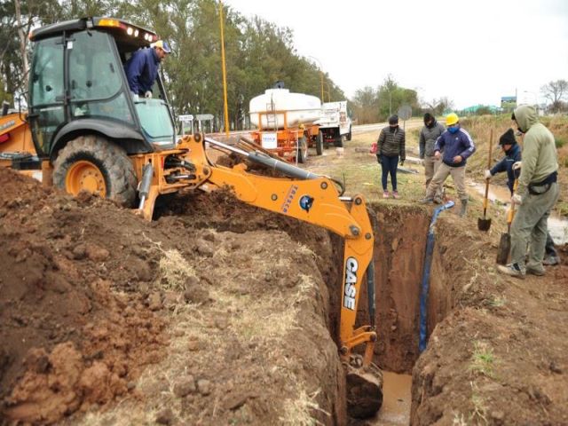 Se realizan obras en el sector norte para potenciar y extender la red de gas natural