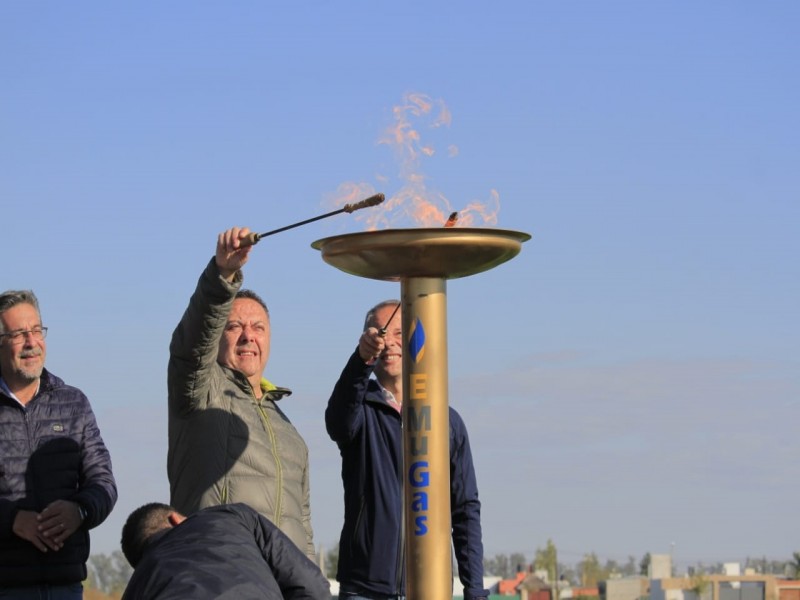 Fue inaugurado el nexo gasífero a barrio Plaza San Francisco