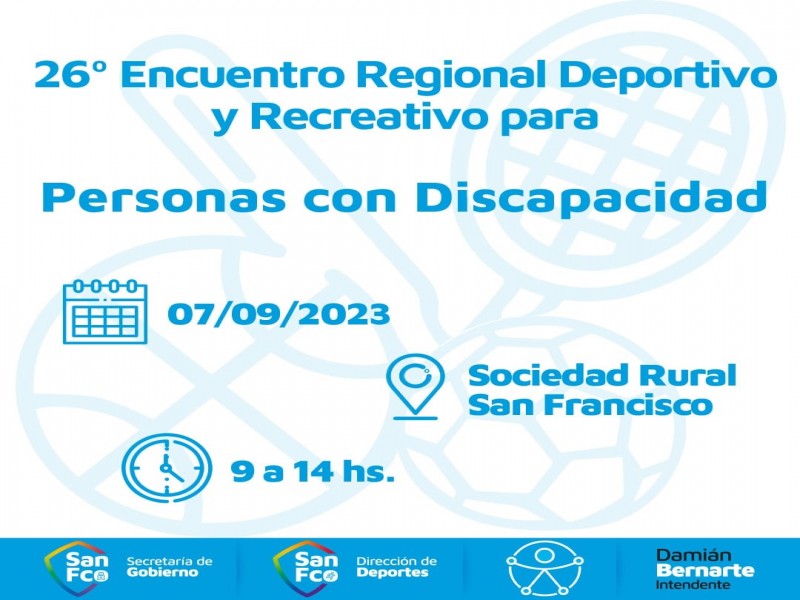 26 Encuentro Regional Deportivo y Recreativo para personas con discapacidad