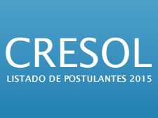 Listado de Postulantes CRESOL 2015