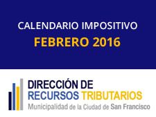 Calendario Impositivo Febrero 2016