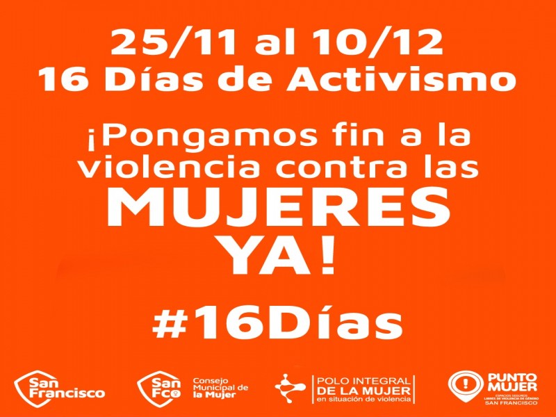 Actividades por los 16 días de Activismo contra la Violencia de Género