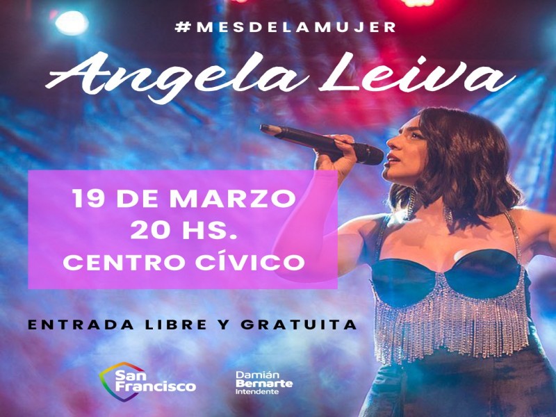 El Domingo 19 se presenta Angela Leiva en la ciudad