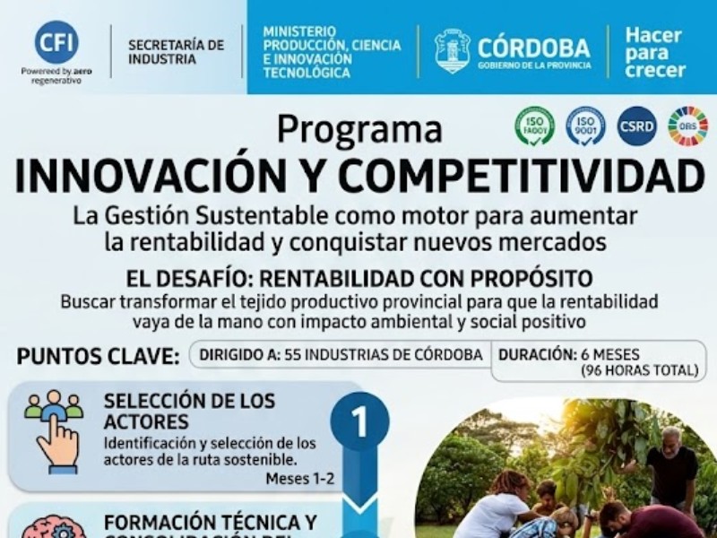 Convocan a empresarios a participar de un programa de innovación y competitividad